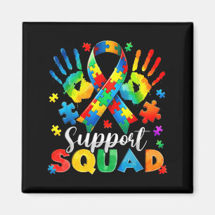 Stöd Squad Autism Medvetenhet Familjeoutfits Män Magnet