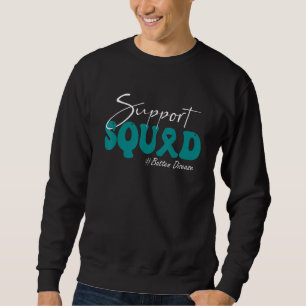 Stöd Squad Batten Disease Awareness Turkos Band Lång Ärmad Tröja