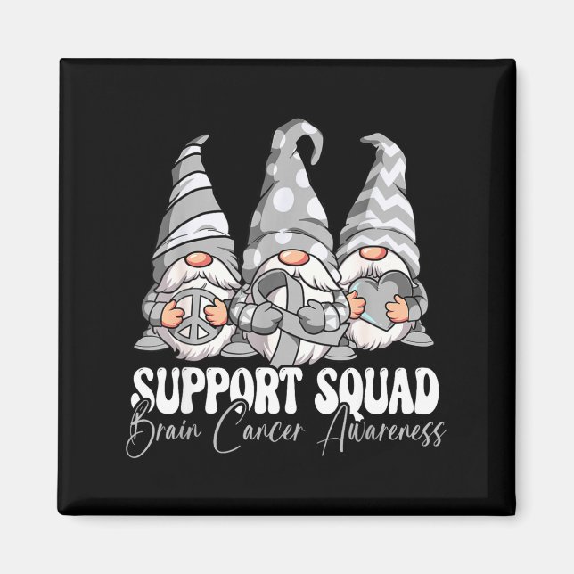 Stöd Squad Brain Cancer Awareness Magnet (Framsidan)