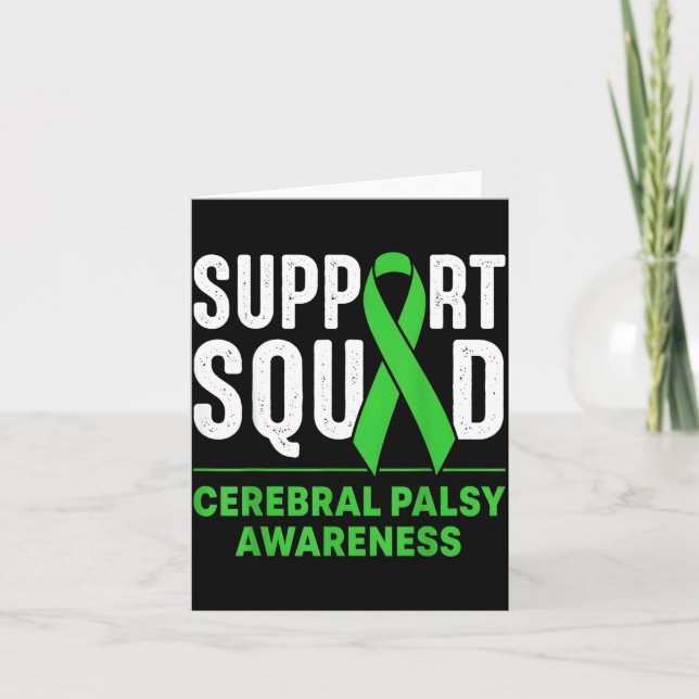 Stöd Squad Cerebral pares medvetenhet månad CP Kort (Framsida)