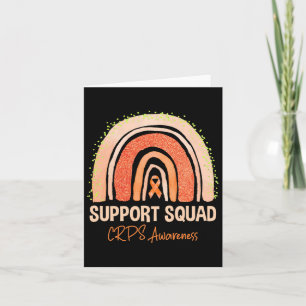 Stöd Squad Crps Medvetenhet Rainbow Orange Band Kort