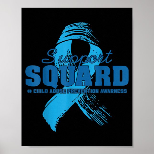 Stöd Squad förebyggande av barnmisshandel medveten Poster (Framsidan)