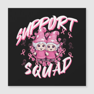 Stöd Squad Gnome Warrior Bröstcancer Medvetenhet