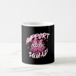 Stöd Squad Gnome Warrior Bröstcancer Medvetenhet Kaffemugg