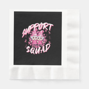Stöd Squad Gnome Warrior Bröstcancer Medvetenhet Pappersservett