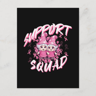 Stöd Squad Gnome Warrior Bröstcancer Medvetenhet Tilläggskort