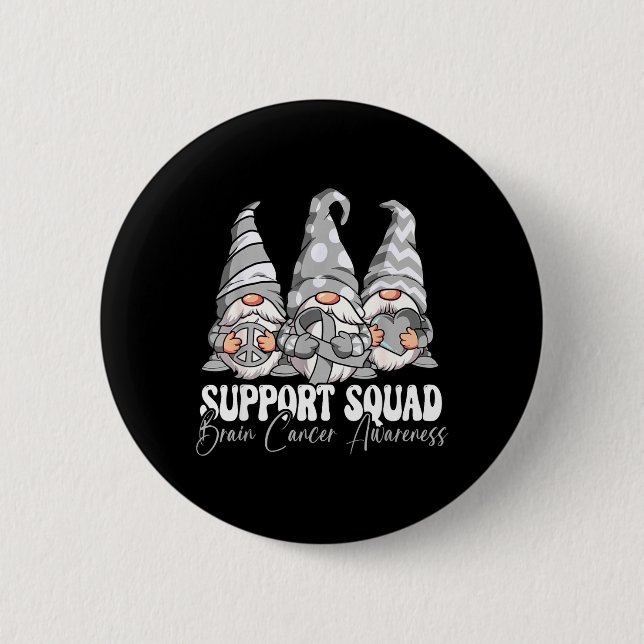 Stöd Squad Hjärncancer Medvetenhet Knapp (Framsida)