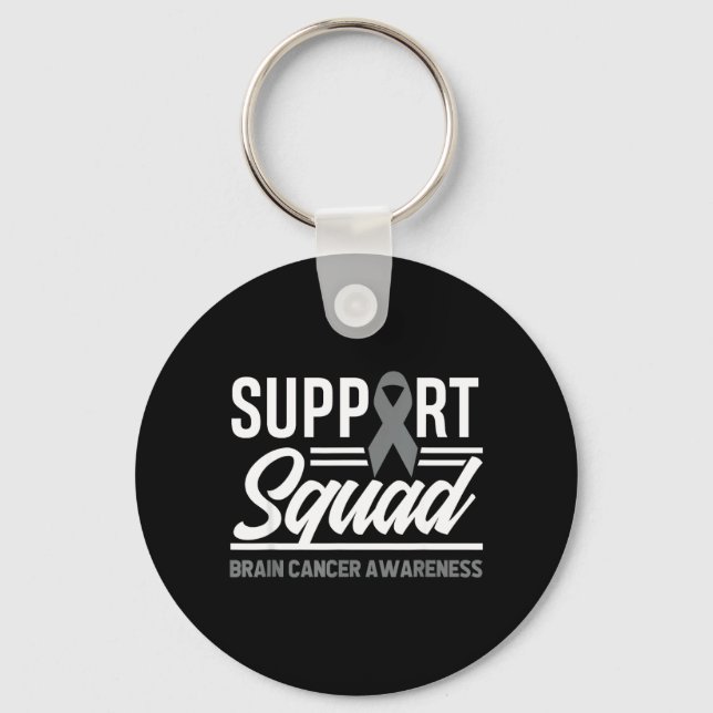 Stöd Squad Hjärntumör Stöd Hjärncancer Nyckelring (Framsida)