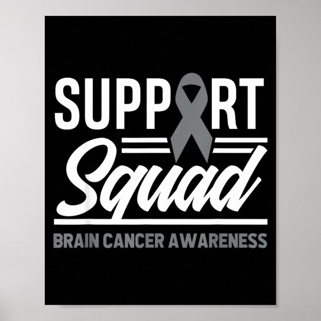 Stöd Squad Hjärntumör Stöd Hjärncancer Poster (Framsidan)