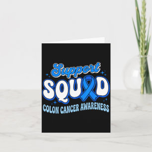 Stöd Squad Kolorektal tjocktarmscancer medvetenhet Kort