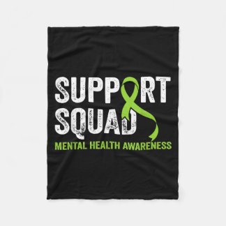 Stöd Squad Mental Health Awareness Grön Band Fleecefilt