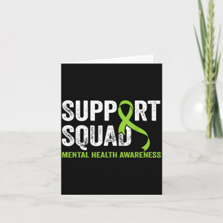 Stöd Squad Mental Health Awareness Grön Band Kort