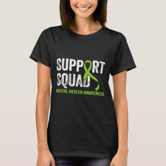 Stöd Squad Mental Health Awareness Grön Band T Shirt