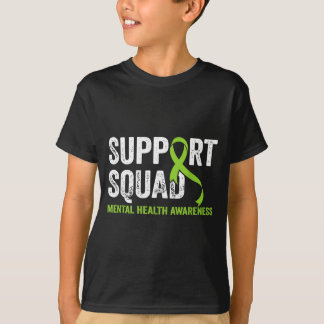 Stöd Squad Mental Health Awareness Grön Band T Shirt