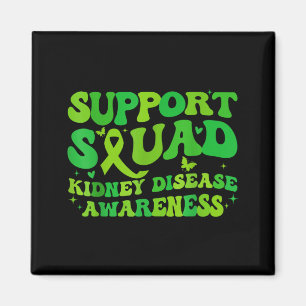 Stöd Squad Njursjukdom Medvetenhet CKD Grön Magnet