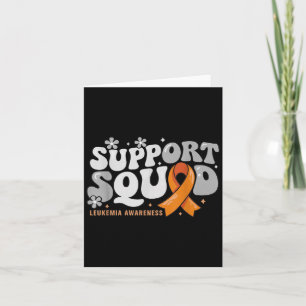 Stöd Squad Orange Band Leukemi Medvetenhet Krig Kort