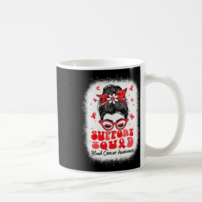 Stöd Squad Rufsigt Knutte Fjäril Rött Band Blod Kaffemugg (Höger)