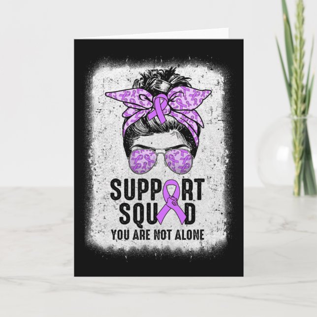Stöd Squad Rufsigt Knutte Krigare Lila Epilepsi Me Kort (Framsida)