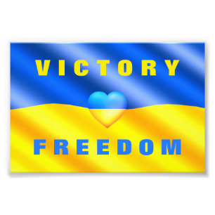 Stöd Starkt Ukraina Poster Ukrainas Flagga