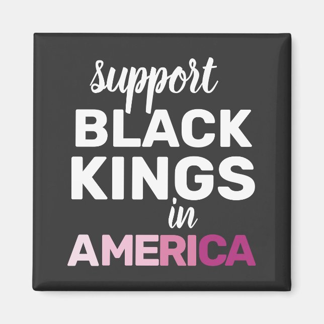 Stöd svarta kungar i Amerika No Kings-protest Magnet (Framsidan)