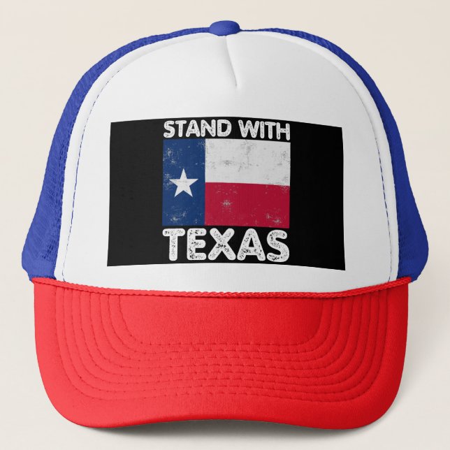 Stöd Texas Jag Står Med Texas Texan Flagg Keps (Framsida)