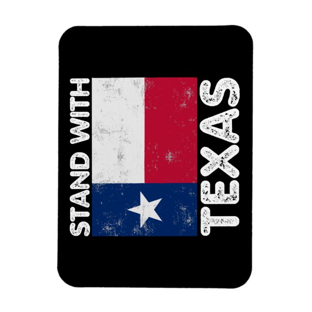 Stöd Texas Jag Står Med Texas Texan Flagg Magnet (Vertikal)