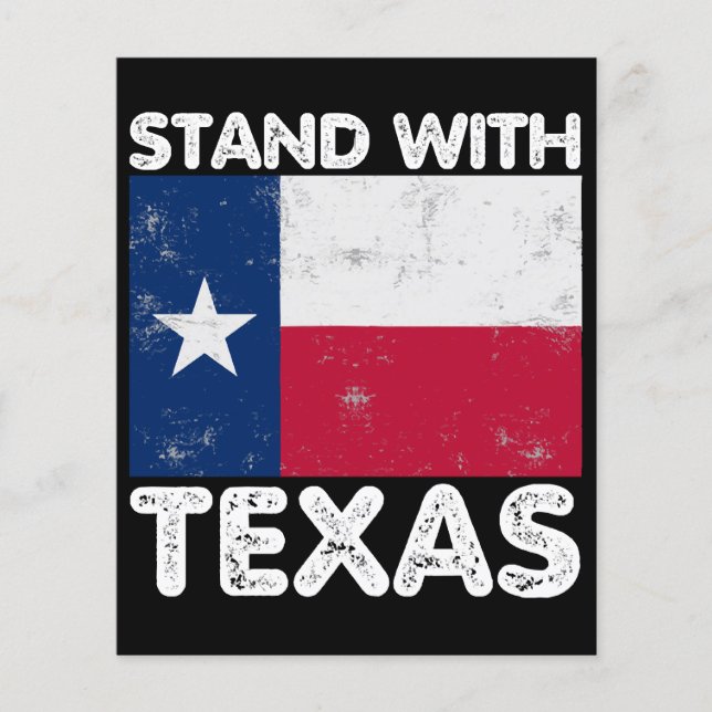 Stöd Texas jag står med Texas Texan flagga (Framsida)