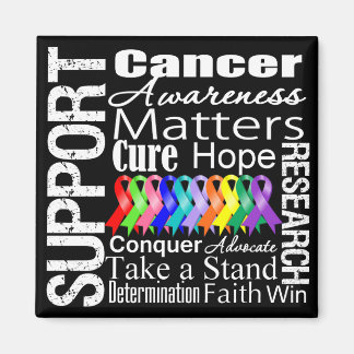 Stöd till alla cancerkunskaper magnet