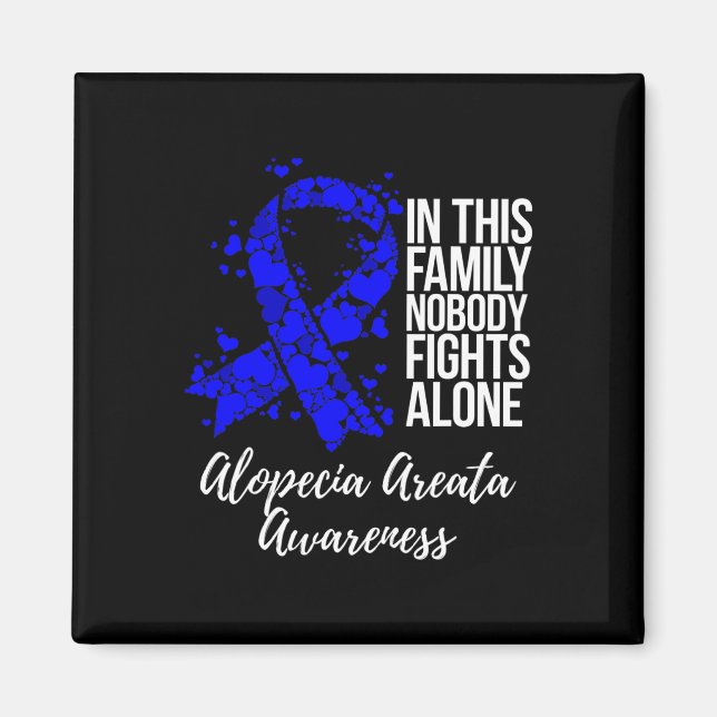 Stöd till Alopecia Areata Awareness Magnet (Framsidan)