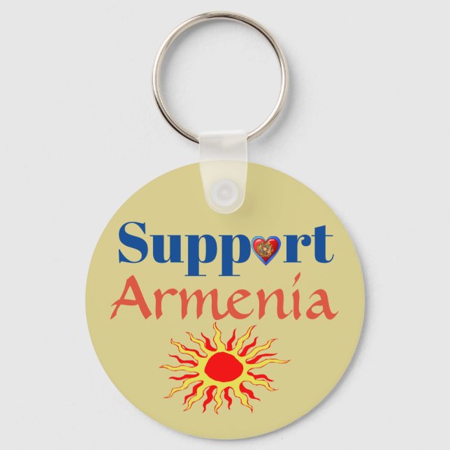 Stöd till Armenien Keychain Nyckelring (Framsida)