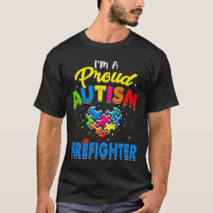 Stöd till autism Firefighter Autism Awareness Acce T Shirt