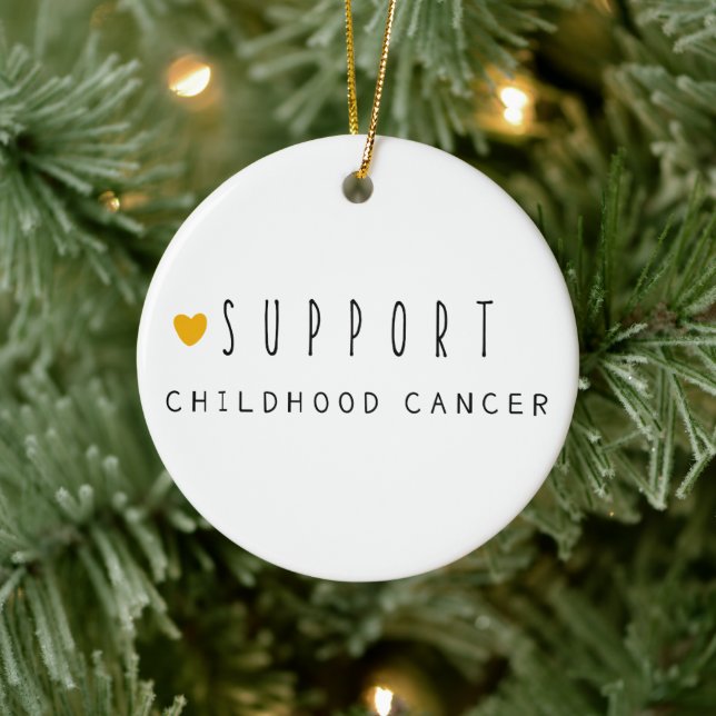 Stöd till barncancer. Helgdag Ornament (Träd)