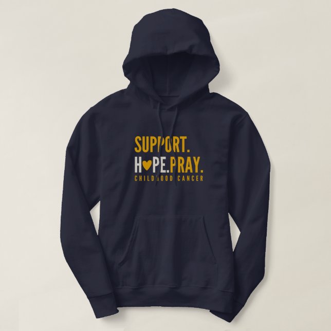 Stöd till barncancer hoppas Pullover Hoodie (Design framsida)