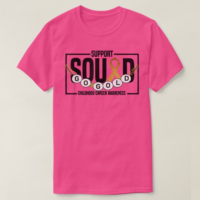 Stöd till barncancer på torget Barncancer T Shirt (Design framsida)