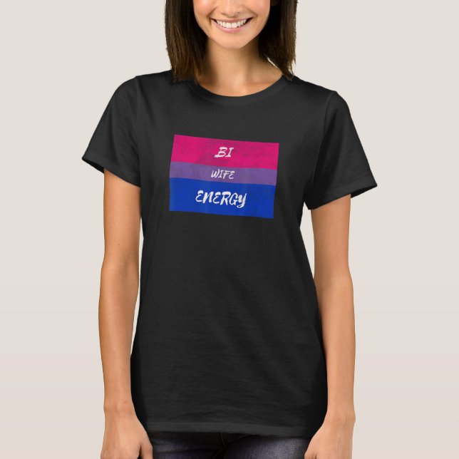 Stöd till Bisexualitet Bisexual Pride Flagga Bi Wi T Shirt (Framsida)