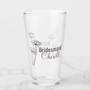 Stöd till den moderna blomman bläck art Brunt bröl Glaskopp