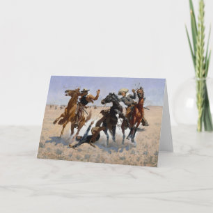 Stöd till en kamrat Remington Fine Art Hälsning Kort