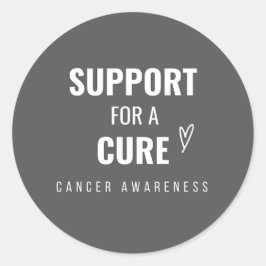 Stöd till ett botemedel för cancermedvetenhet runt klistermärke