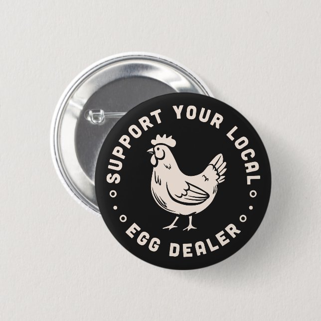 Stöd till fjäderfäuppfödare för att köpa lokalt knapp (Framsida & baksida)