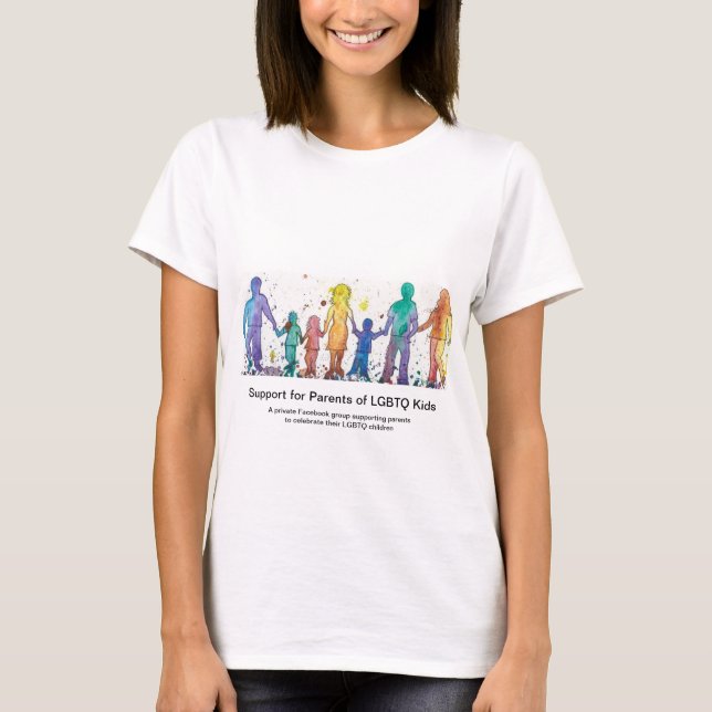 Stöd till föräldrar till hbt-barn, barn och ungdom t shirt (Framsida)