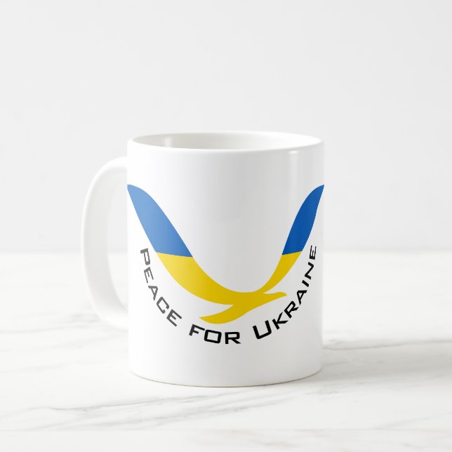 Stöd till fred i Ukraina  Kaffemugg (Framsida vänster)