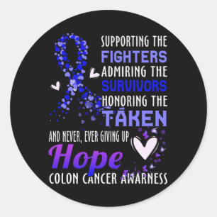 Stöd till kampanjen mot Colon Cancer Awareness Col Runt Klistermärke