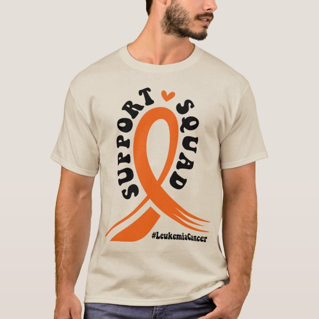 Stöd till kampen mot blodcancer leukemi t shirt (Framsida)