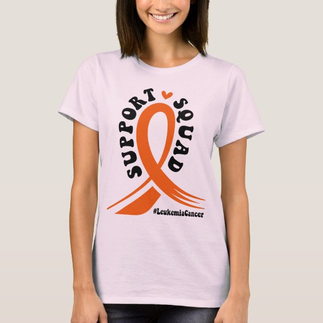 Stöd till kampen mot blodcancer leukemi t shirt (Framsida)