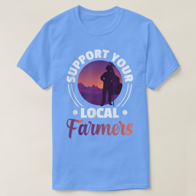 Stöd till lokala jordbrukare - Jordbruk Rancher-jo T Shirt (Design framsida)