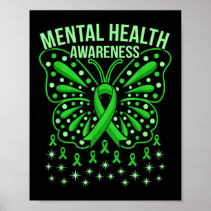 Stöd till mentalvårdsavdelningen Butterfly Rosett Poster