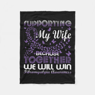 Stöd till min fru Fibromyalgia Awareness Day Husb Fleecefilt