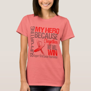 Stöd till min Hero - medvetenhet om oral cancer T Shirt