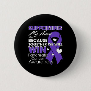 Stöd till min Nana Pcreatic Cancer Awareness Sup Knapp