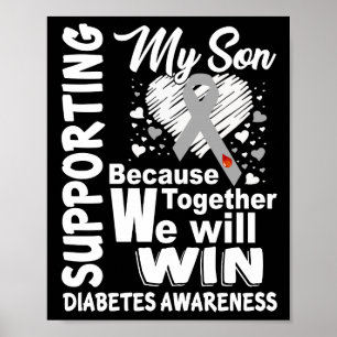 Stöd till min sondiabetesmedvetenhet månad poster